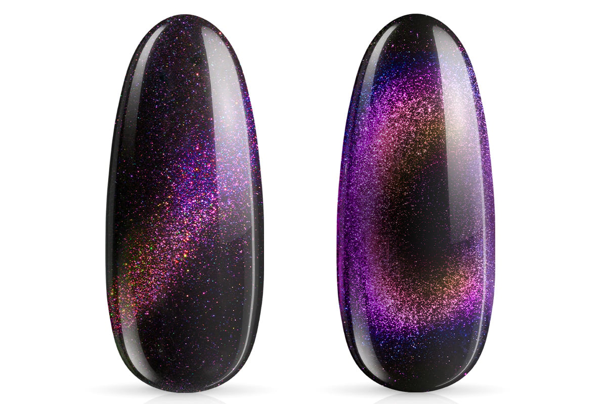 Jolifin LAVENI Shellac PeelOff - Cat-Eye 9D FlipFlop purple & peach 10ml