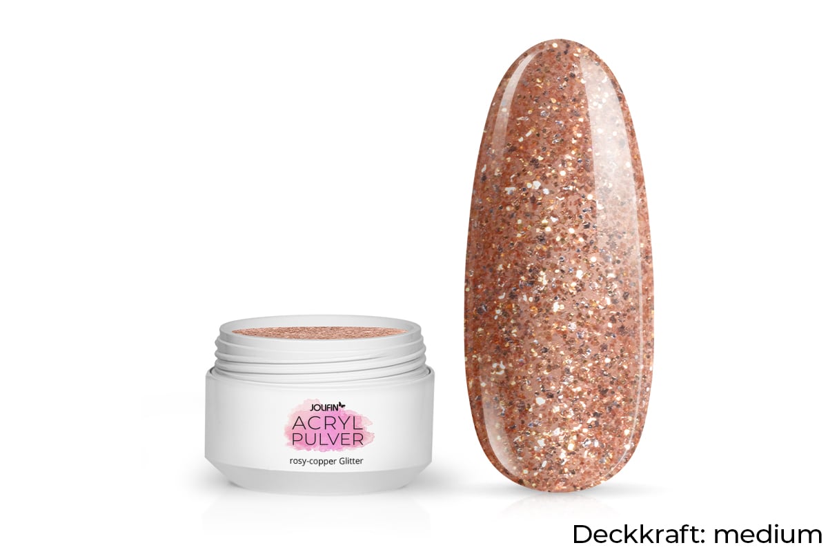 Jolifin Acryl Farbpulver rosy-copper Glitter 5g