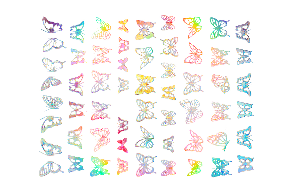 Jolifin LAVENI XL Sticker - Hologram silver No. 1