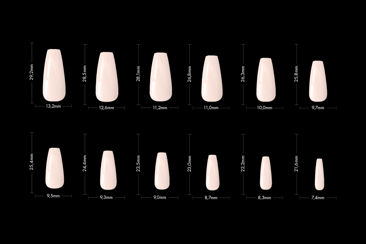 Jolifin 120er Tipbox Press-On Coffin - medium extra strong milky nude