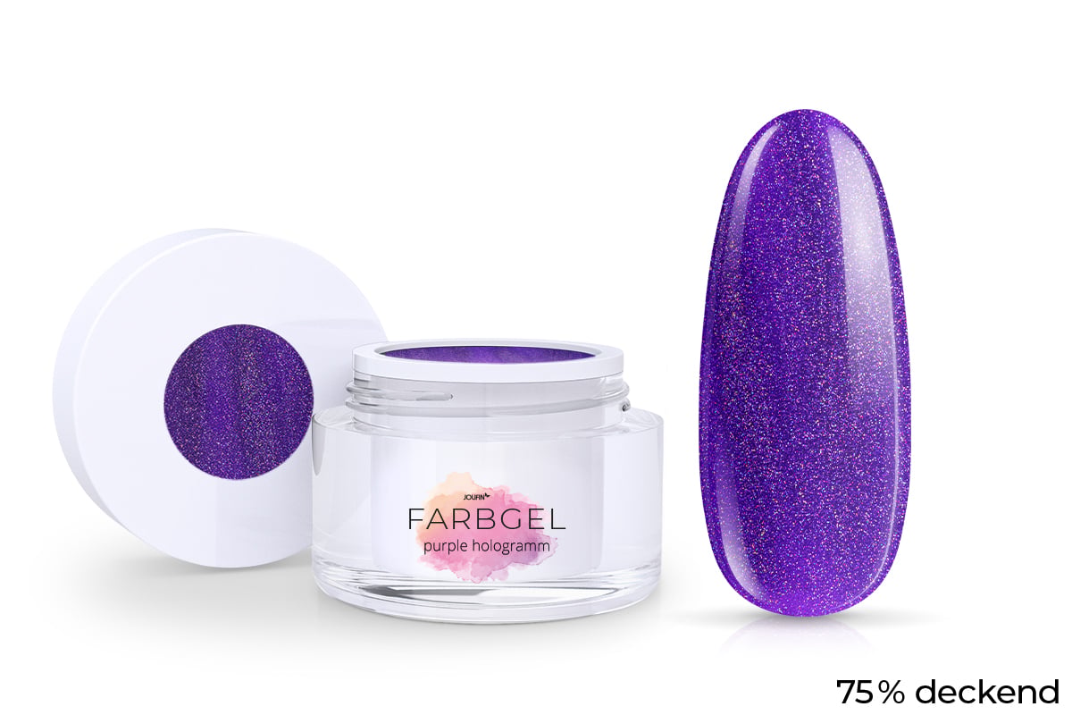 Jolifin colour gel purple hologram 5ml