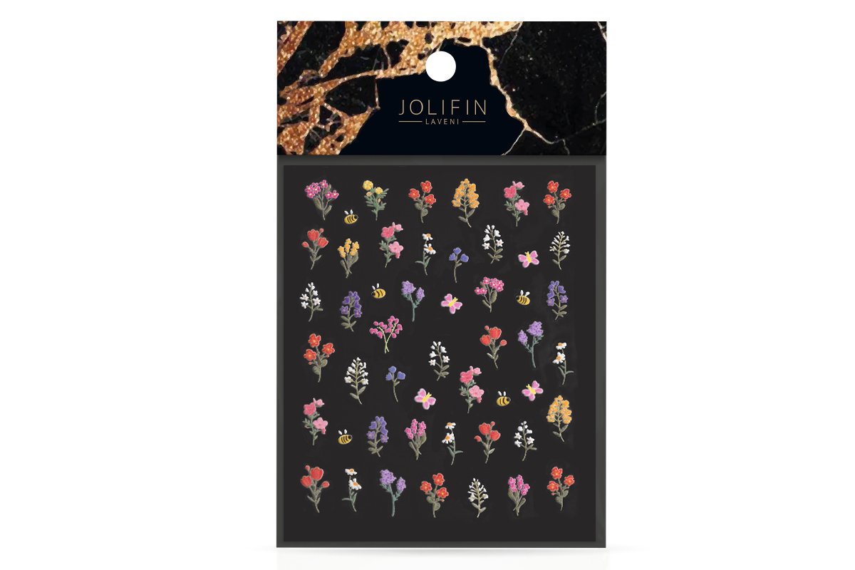 Jolifin LAVENI 3D Sticker - Flowers & Bees