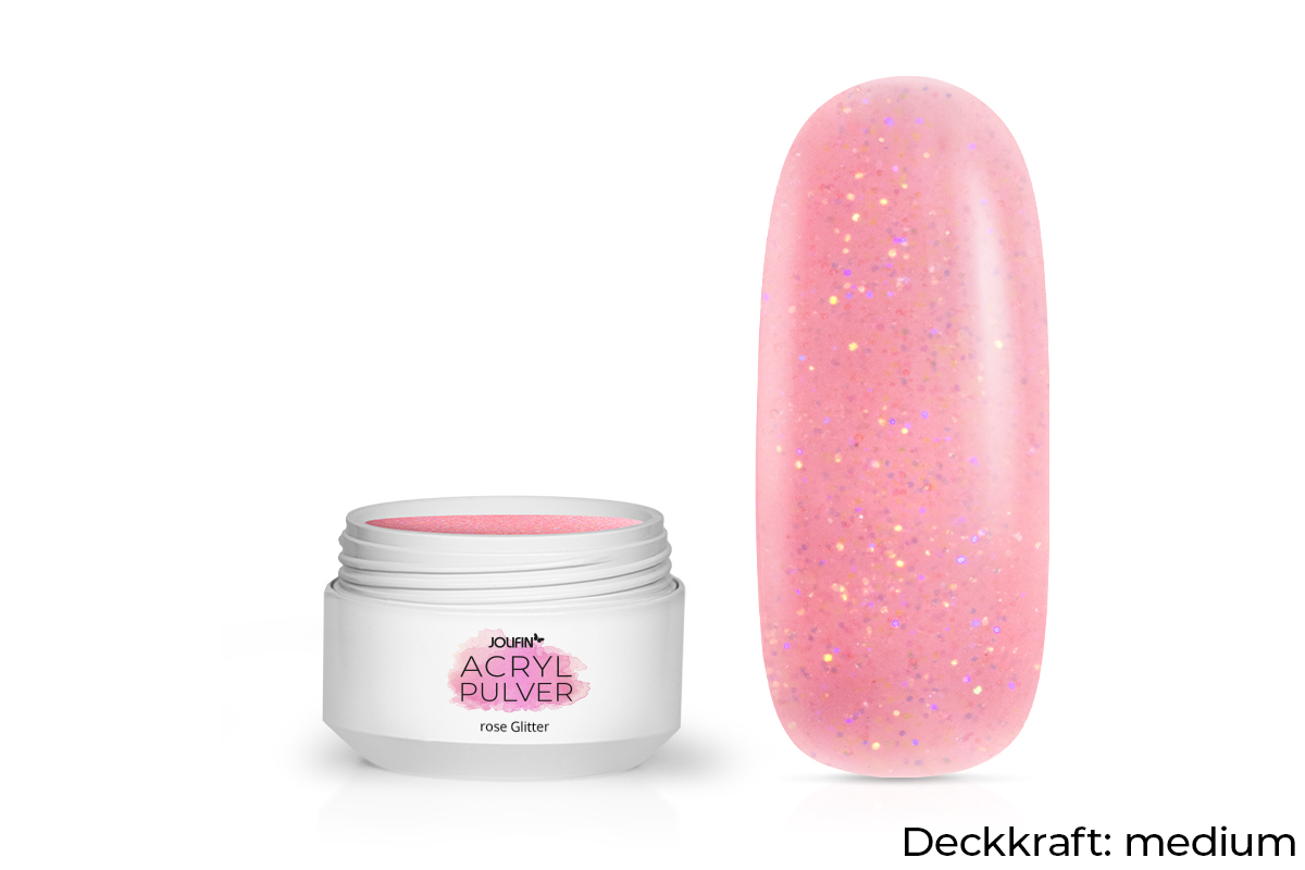 Jolifin Acrylic Colour Powder - rose Glitter 5g