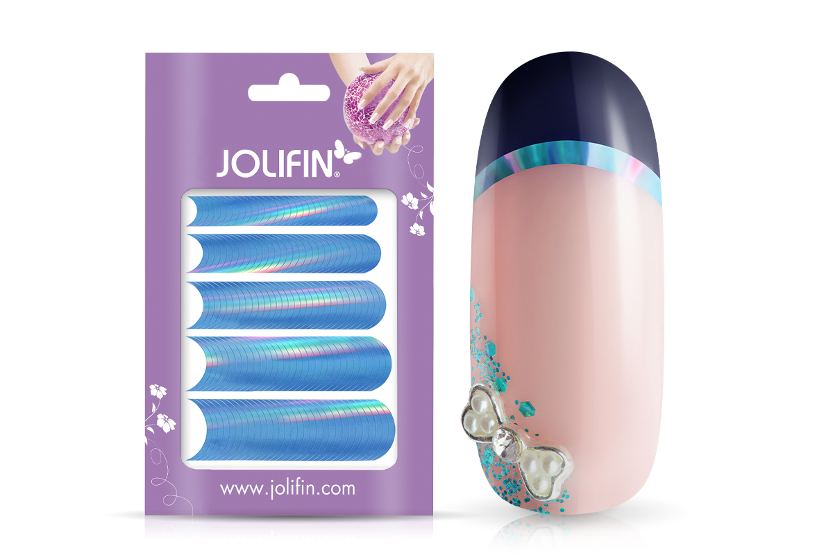 Jolifin Chrome natural French Sticker blue