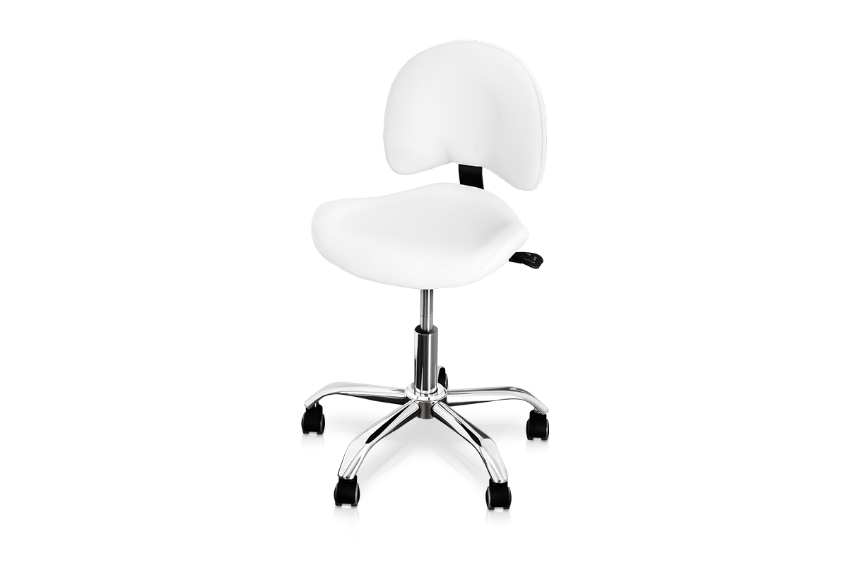 Jolifin rolling stool with backrest - comfort
