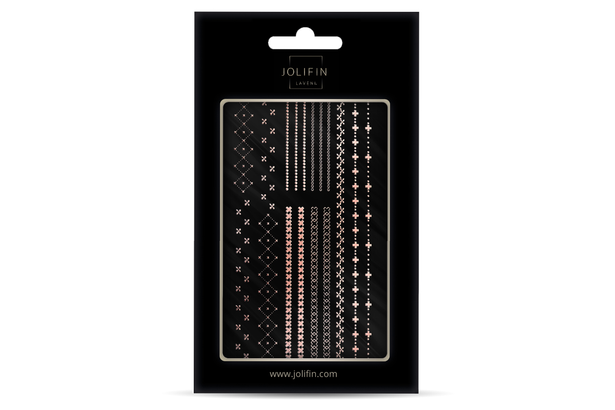 Jolifin LAVENI XL Sticker - Stripes rose-gold No. 3