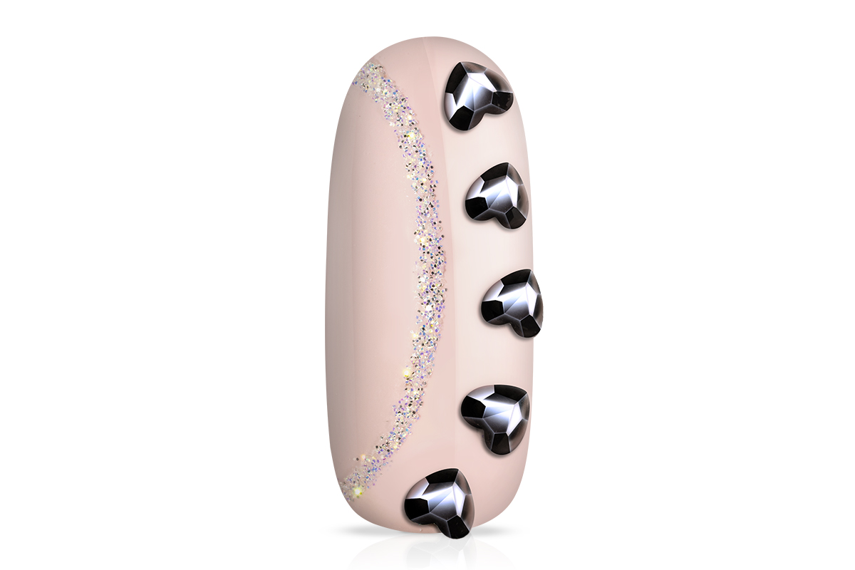Jolifin LAVENI Strass Diamonds - black hearts