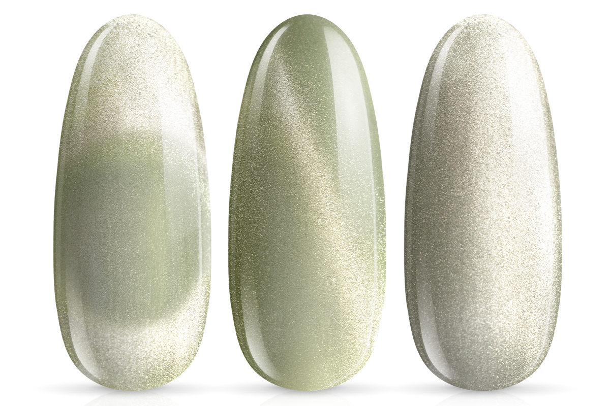 Jolifin LAVENI Shellac - Cat-Eye fairy green 10ml
