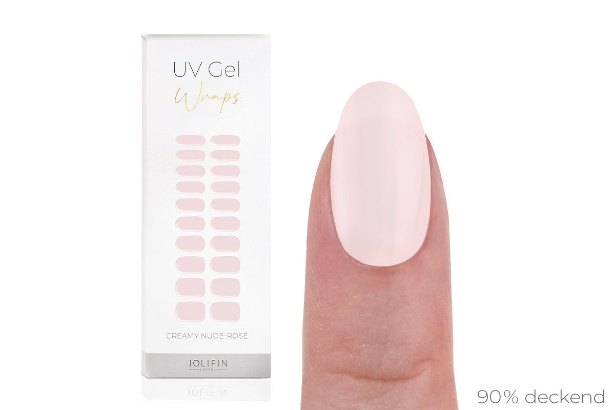 Jolifin LAVENI UV Gel Wraps - creamy nude-rosé