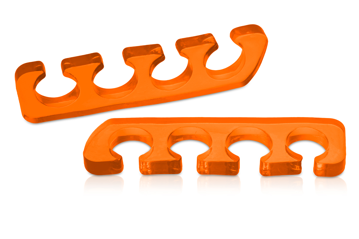 Jolifin pedicure toe spreader reusable - orange