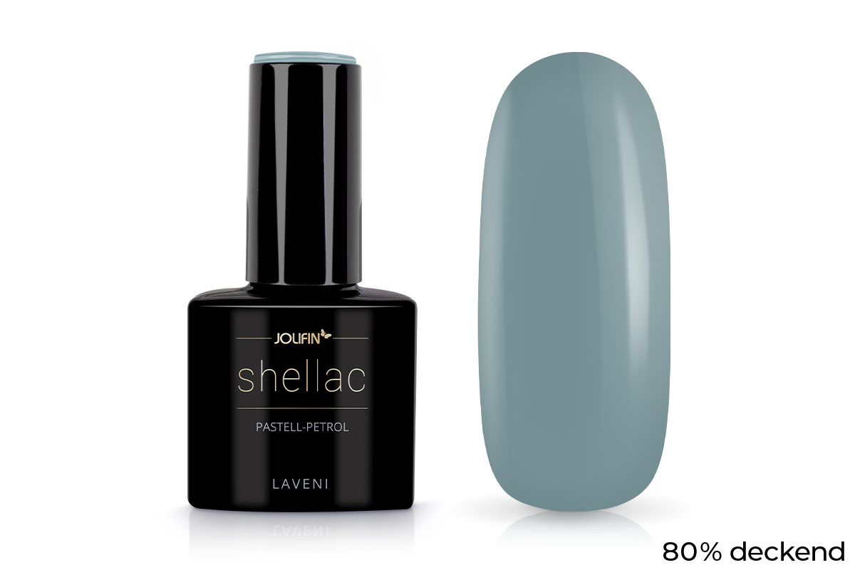 Jolifin LAVENI Shellac - pastel-petrol 10ml