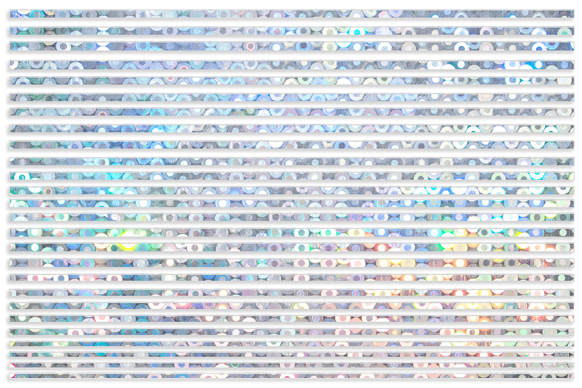 Jolifin Hologram Sticker - Stripes silver Galaxy