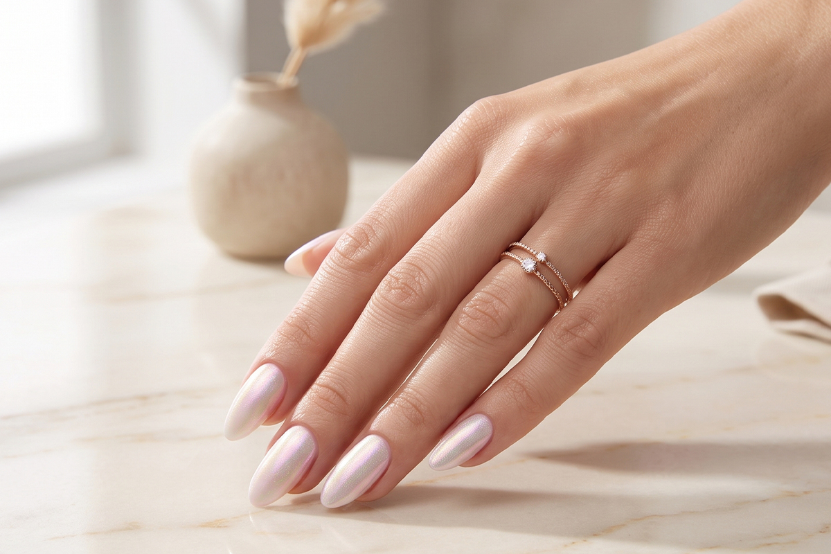 Jolifin LAVENI 3in1 Shellac - pastell-white pearl 10ml
