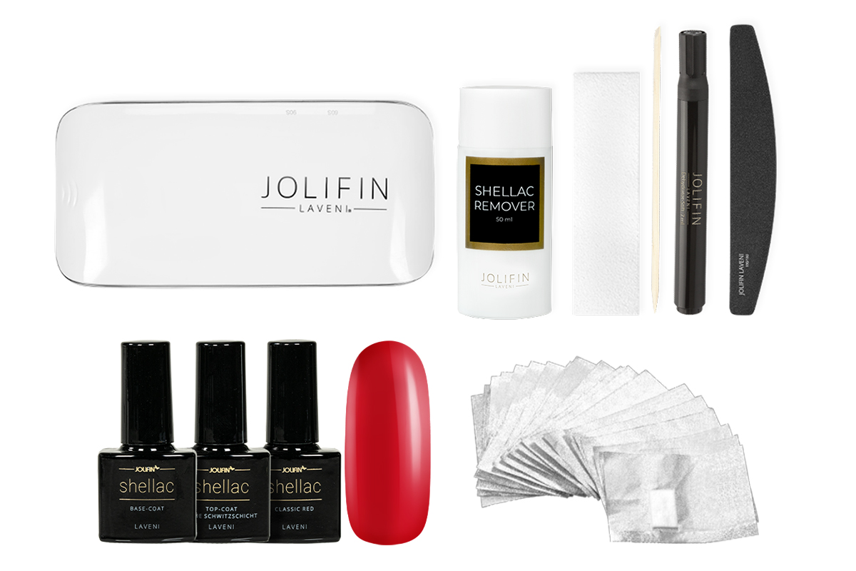 Jolifin LAVENI Shellac Starter-Set - XS - Mini Gerät