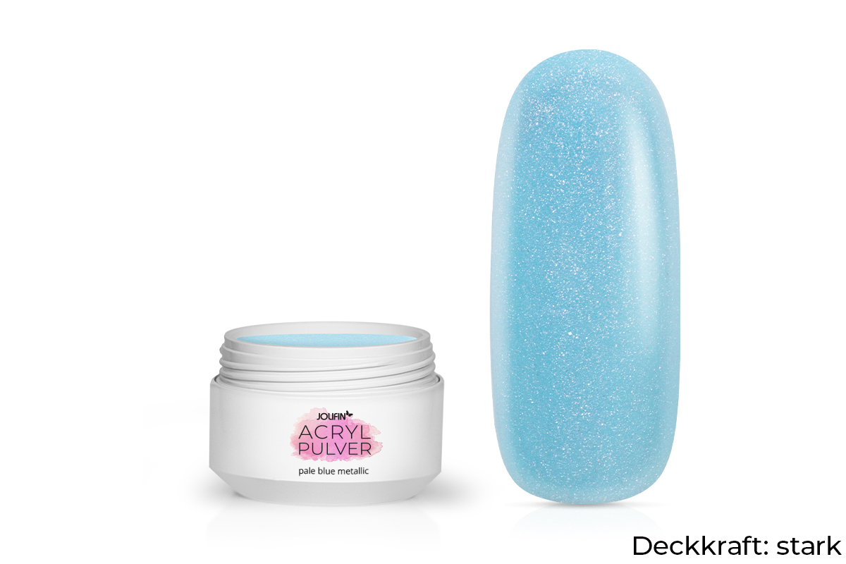 Jolifin acrylic colour powder pale blue metallic 5g