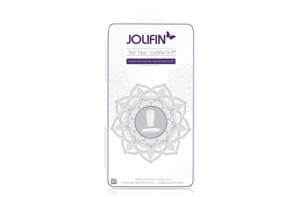 Jolifin 150 tip box Press-On Coffin - short matt finish