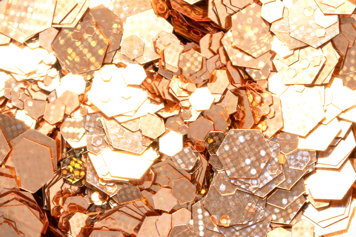 Jolifin Hexagon Glitter - hypnotic copper