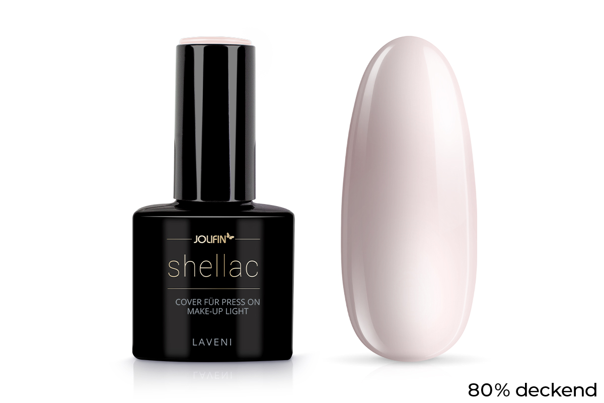 Jolifin LAVENI Shellac Cover für PressOn - make-up light 10ml