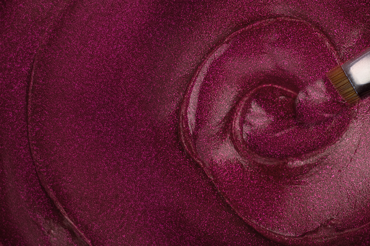 Jolifin LAVENI Plastilin 4D Gel - bordeaux Glimmer 5ml