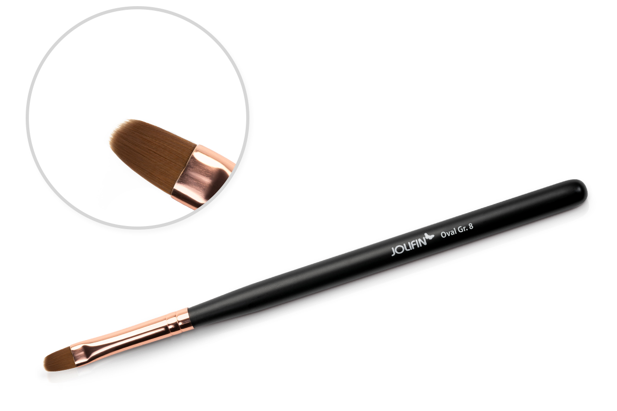 Jolifin Gel Brush rosy-black - oval size 8