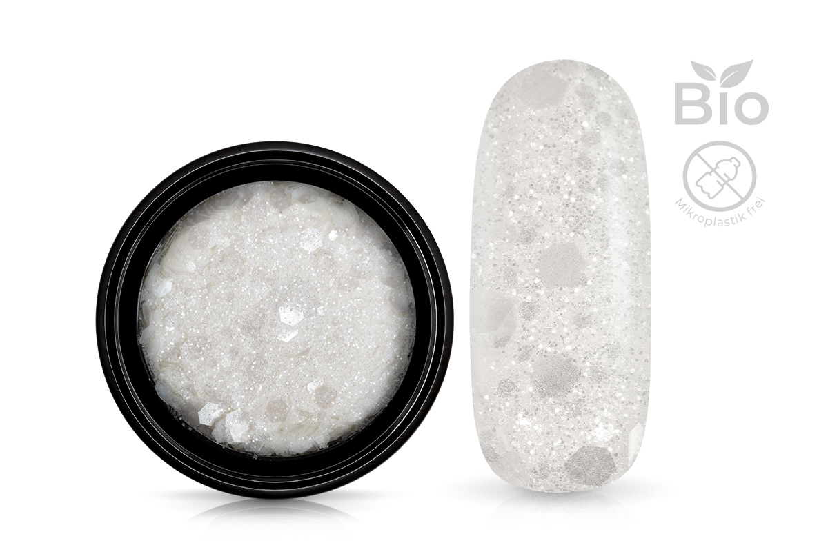Jolifin Bio Illusion Glitter - white pearl