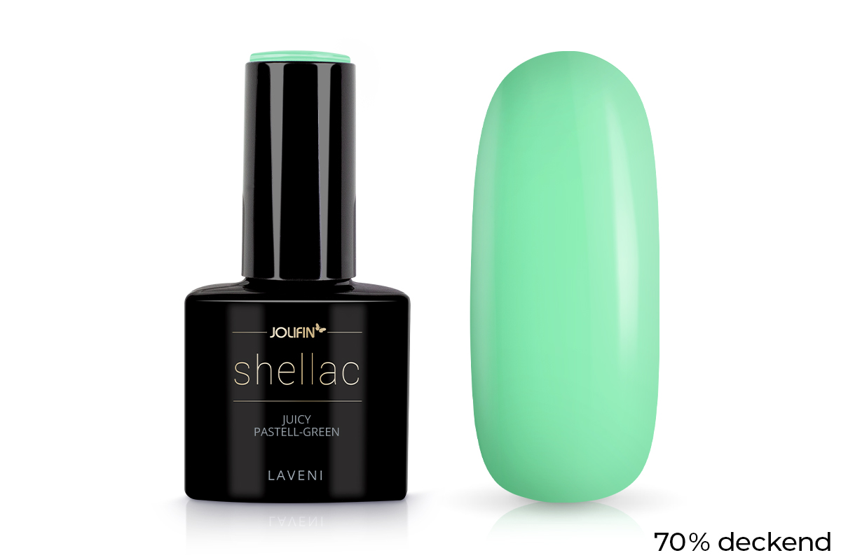 Jolifin LAVENI Shellac - juicy pastel-green 10ml