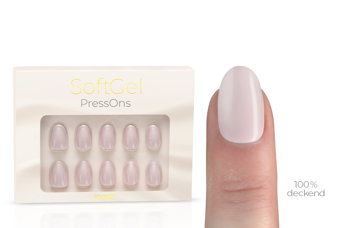 Jolifin SoftGel PressOns - short round - nude-brown