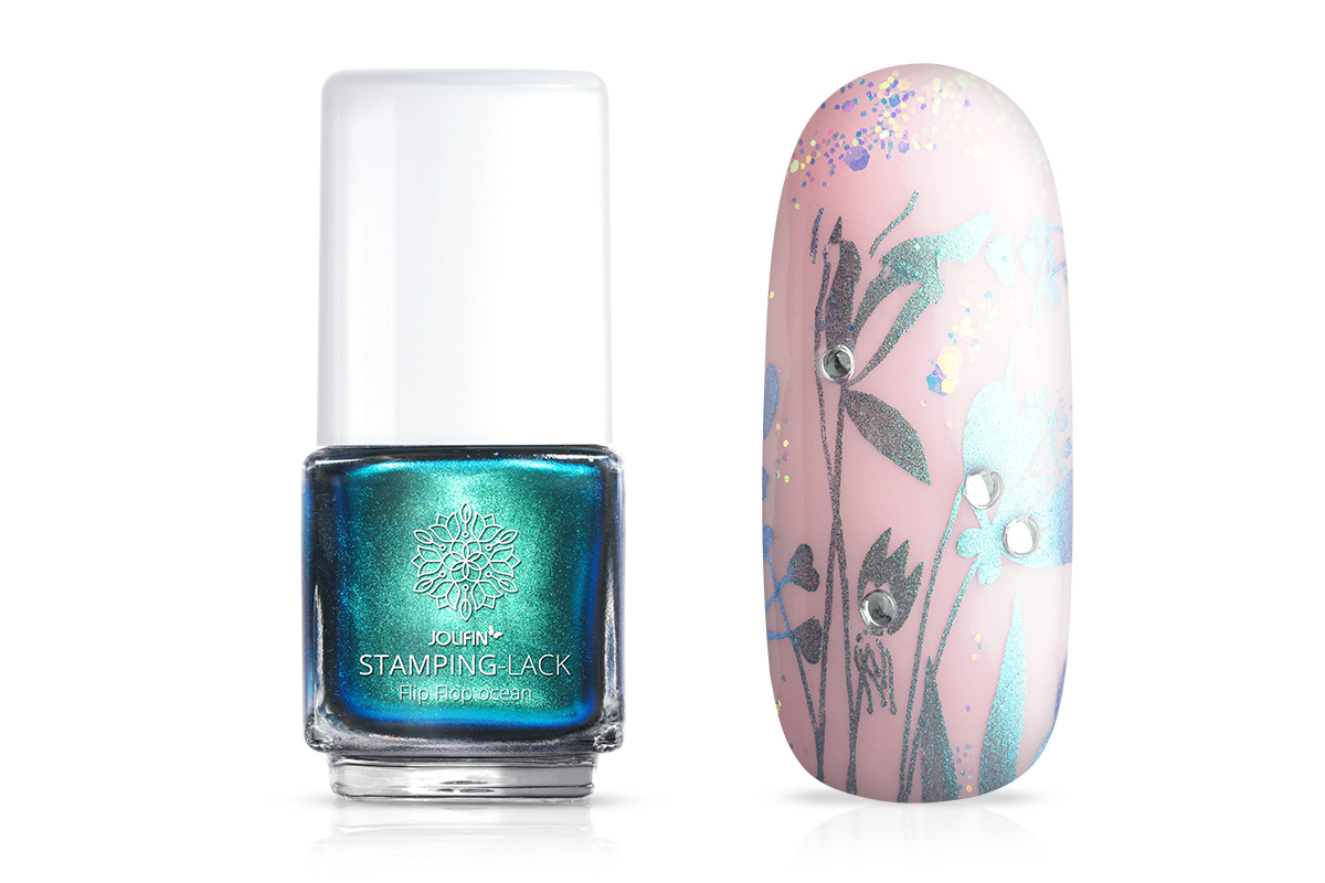 Jolifin Stamping Lacquer - Flip Flop ocean 12ml