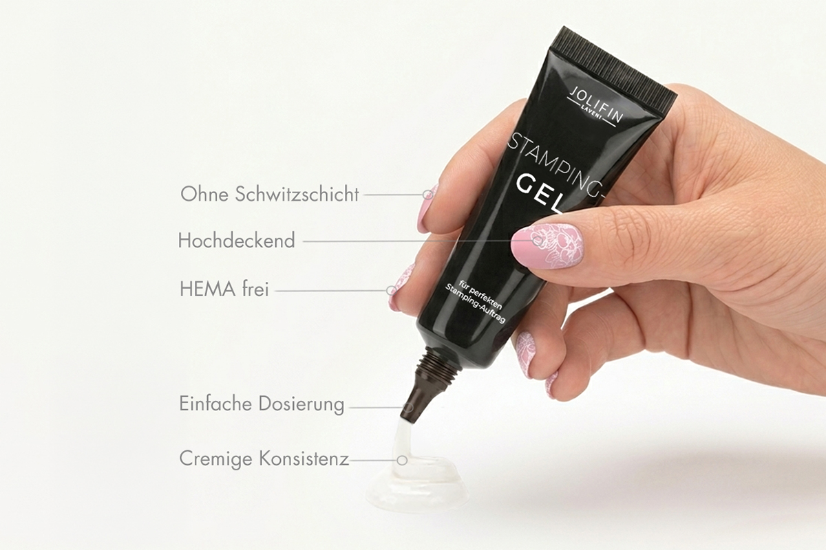 Jolifin LAVENI Stamping Gel - black 8ml
