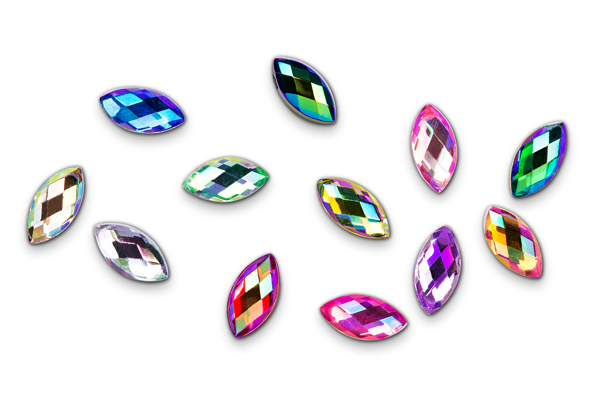 Jolifin Rhinestone Display - Cat-Eye iridescent