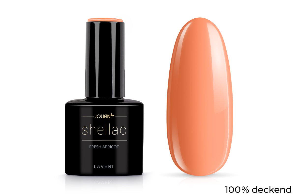 Jolifin LAVENI Shellac - fresh apricot 10ml