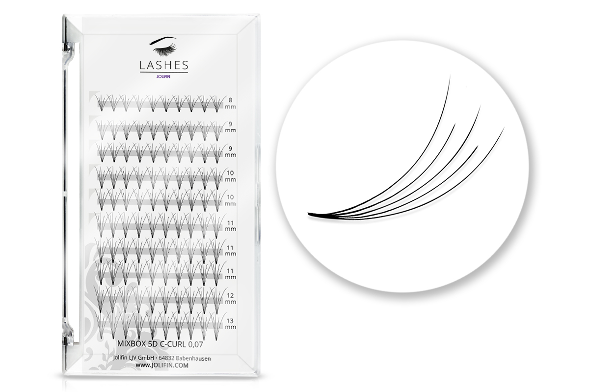 Jolifin Lashes - MixBox - 5D Eyelash Fan C-Curl 0,07