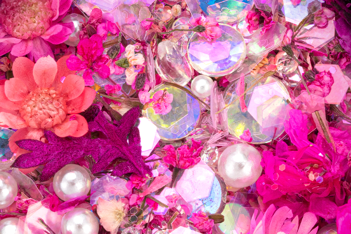 Jolifin Dried Flowers Nail Art Mix - pink