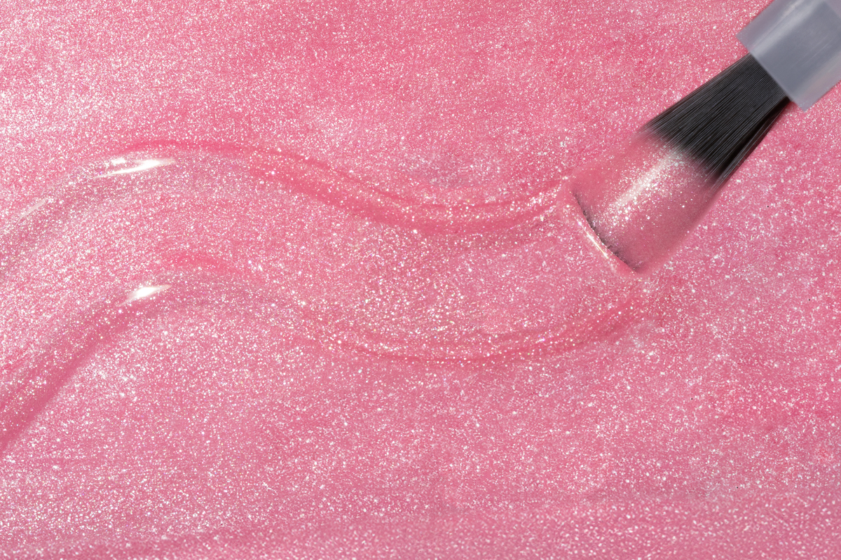 Jolifin LAVENI Shellac - apricot blush Glimmer 10ml