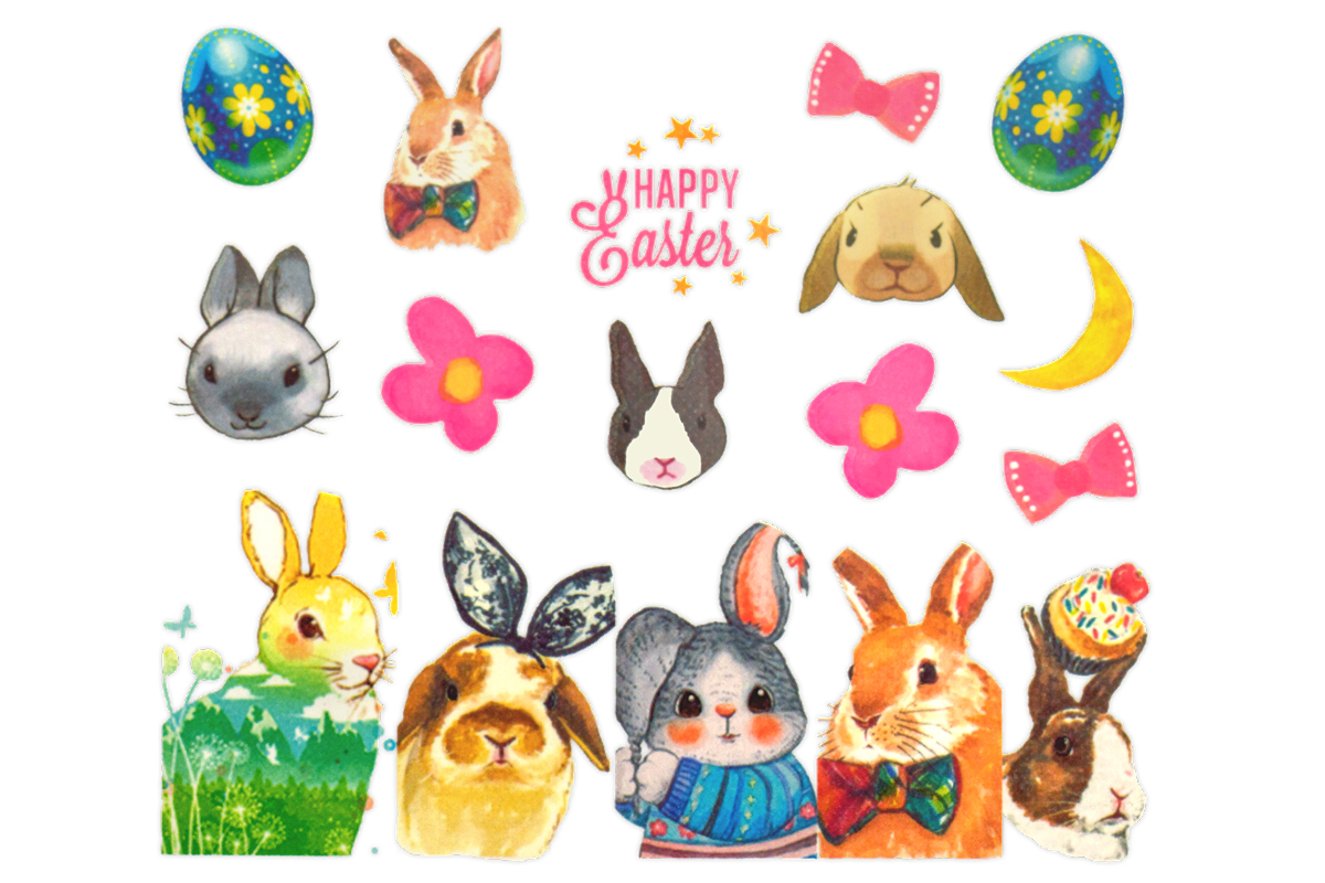 Jolifin Happy Easter Tattoo - No. 2