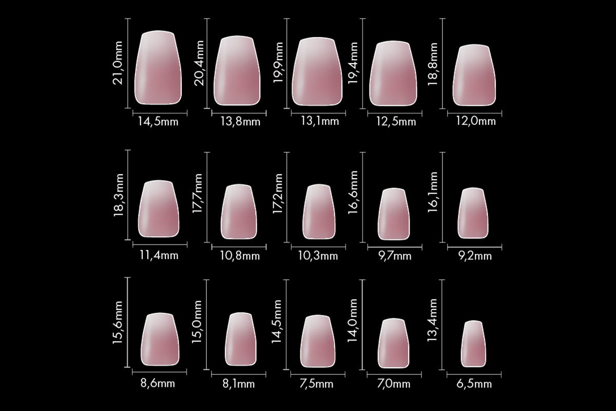 Jolifin 150er Tipbox Press-On Coffin - Babyboomer make-up