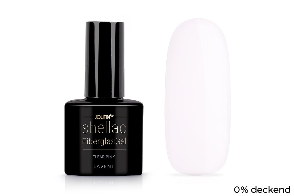 Jolifin LAVENI Shellac FiberglasGel - clear pink 10ml 