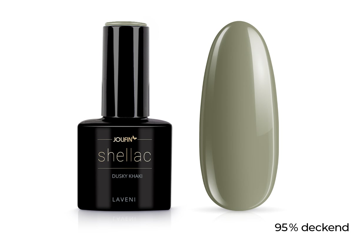 Jolifin LAVENI Shellac - dusky khaki 10ml