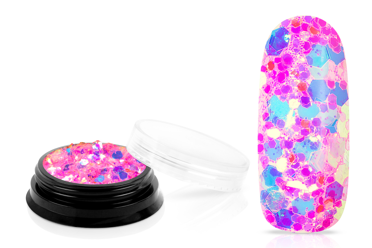 Jolifin LAVENI Mermaid Glitter - pink hibiscus
