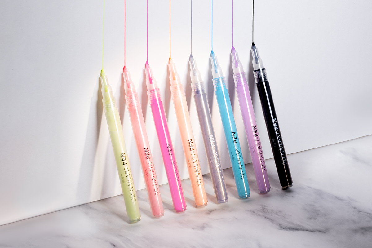 Jolifin LAVENI 3D Nail Art Pen - neon orange
