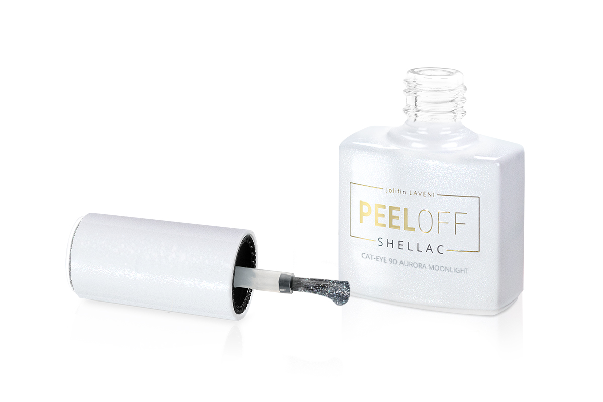 Jolifin LAVENI Shellac PeelOff - Cat-Eye 9D aurora moonlight 10ml