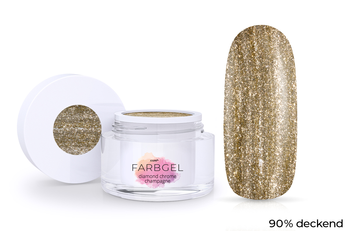 Jolifin colour gel diamond chrome - champagne 5ml