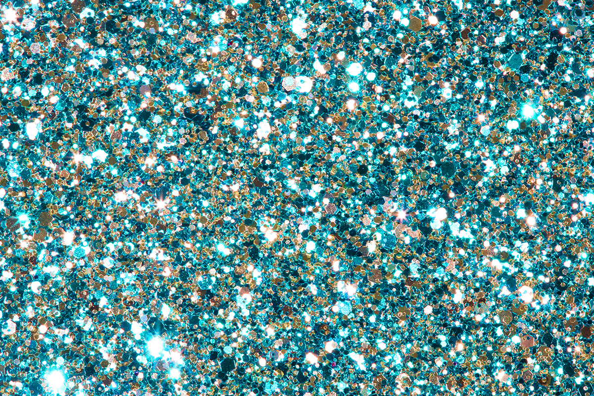 Jolifin LAVENI Luxury Glitter - silver türkis