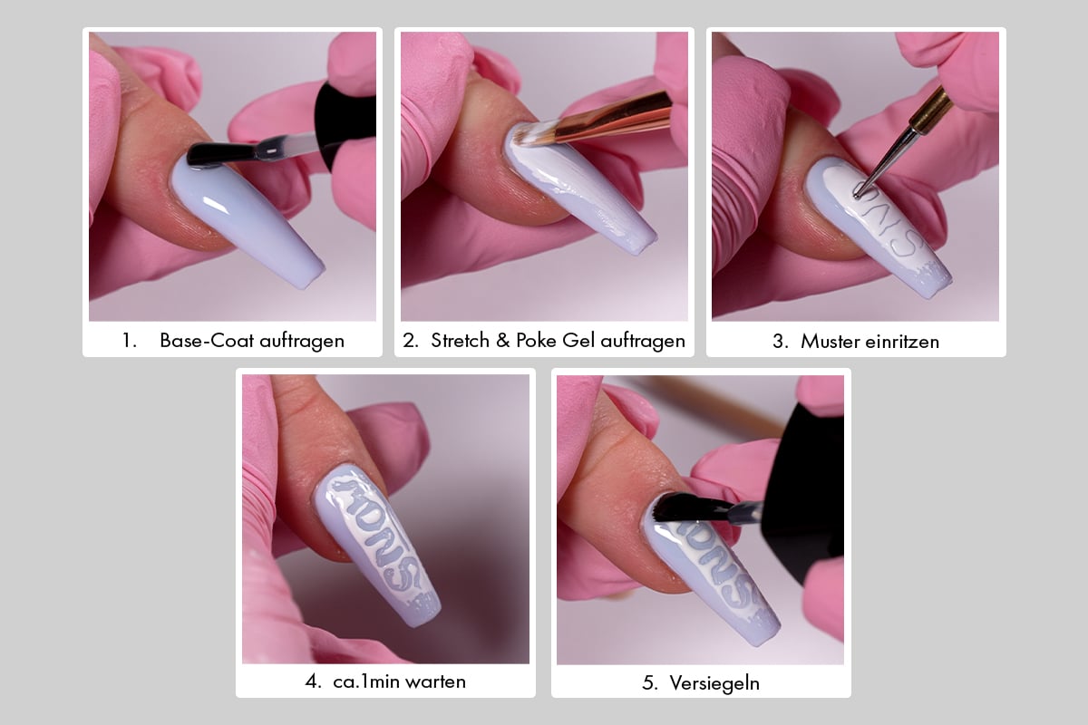 Jolifin LAVENI Shellac - Stretch & Poke Gel black 10ml