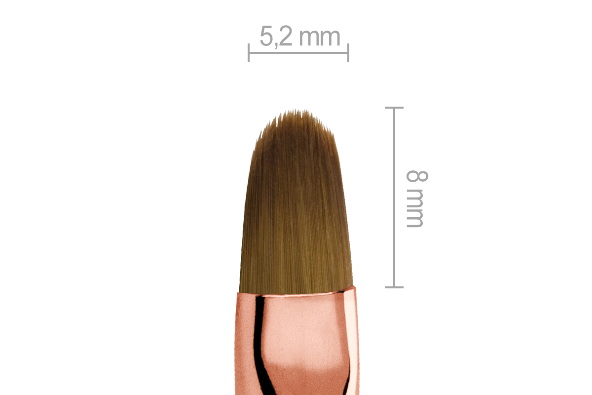 Jolifin Dried Flowers Brush Rose Gold - oval size 6