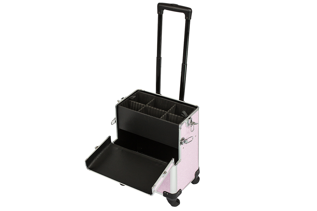 Jolifin trolley case pink glitter
