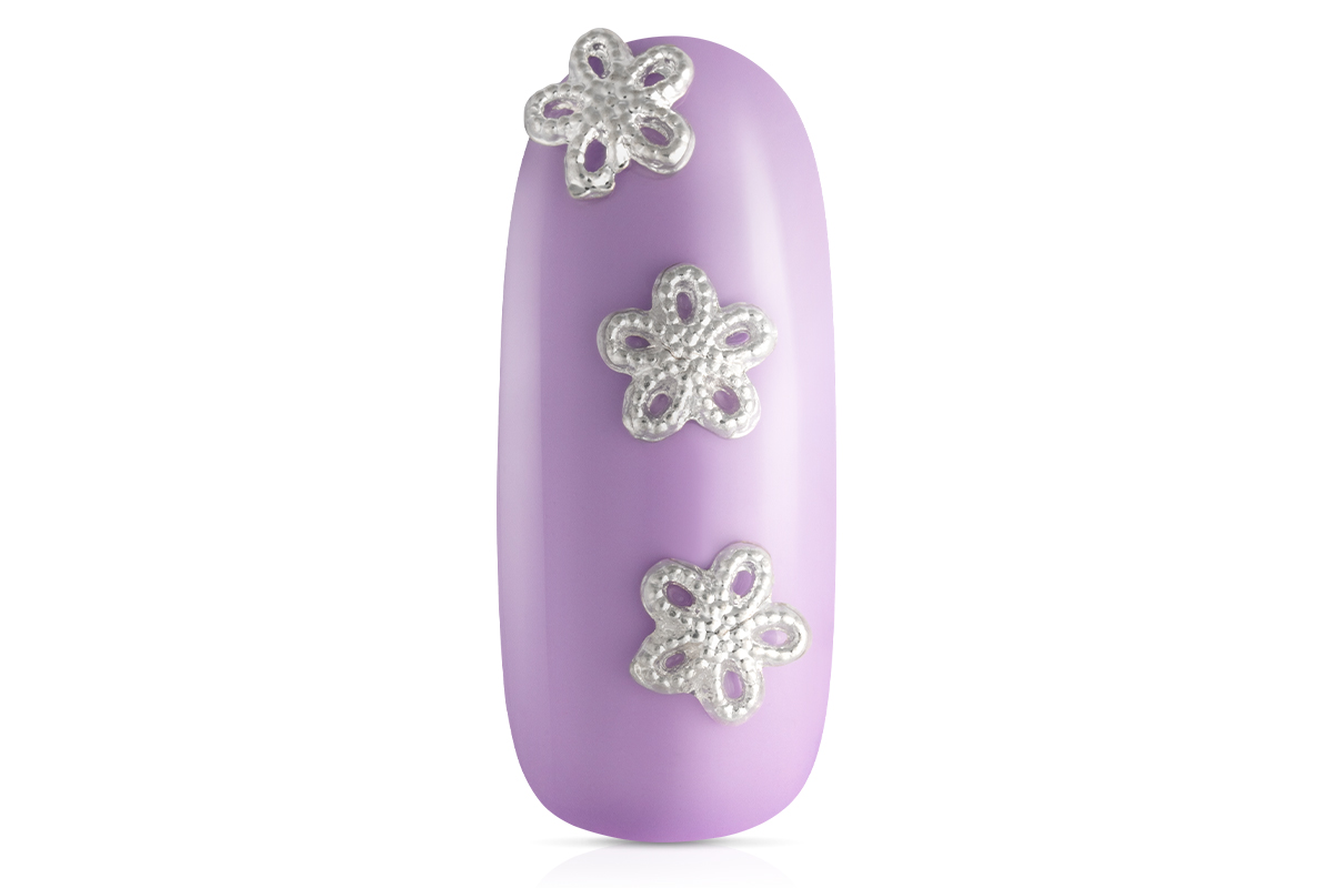 Jolifin Overlay Flowers small silver