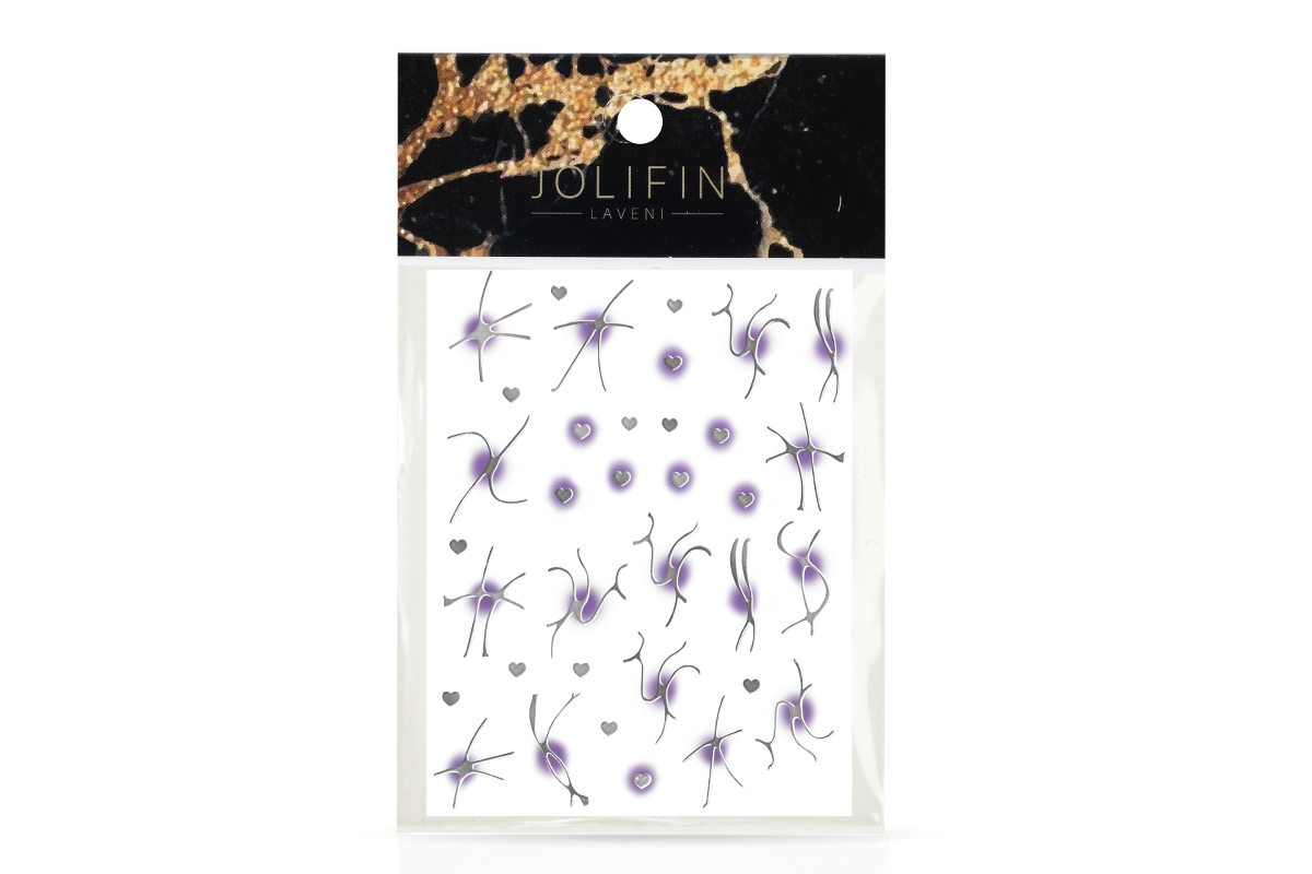 Jolifin LAVENI XL Sticker - silver II aura purple