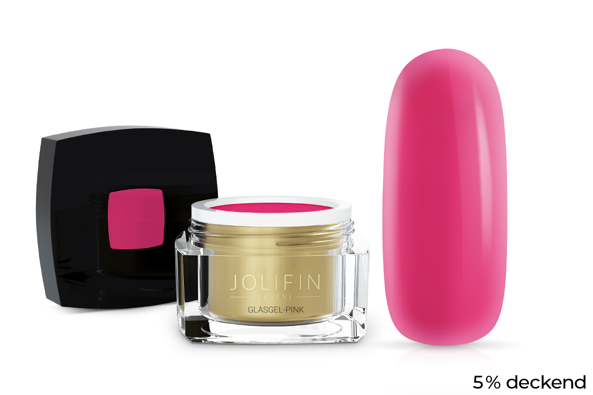 Jolifin LAVENI glass gel - pink 5ml