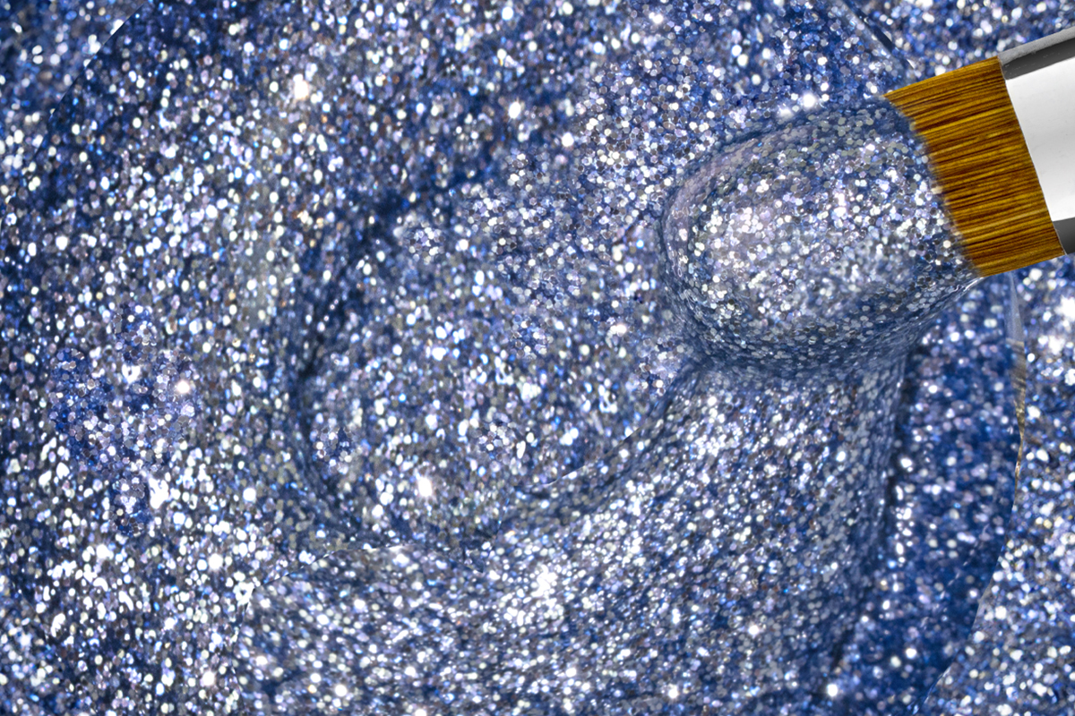 Jolifin LAVENI Colour Gel - blue Glitter 5ml